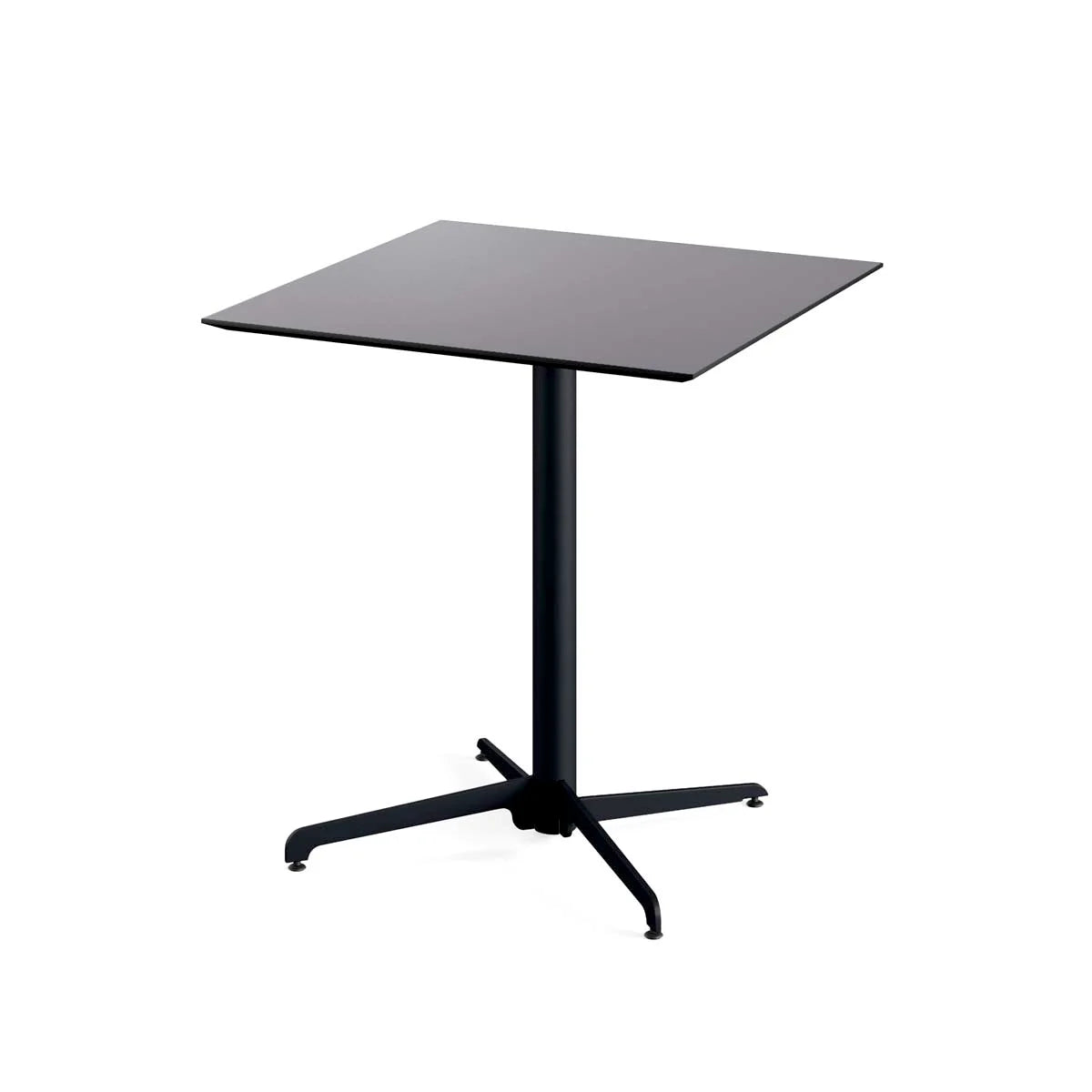 Table de terrasse Feros X Cross basse Noir 740 mm, 11001, plateau de table HPL 700 x 700 mm