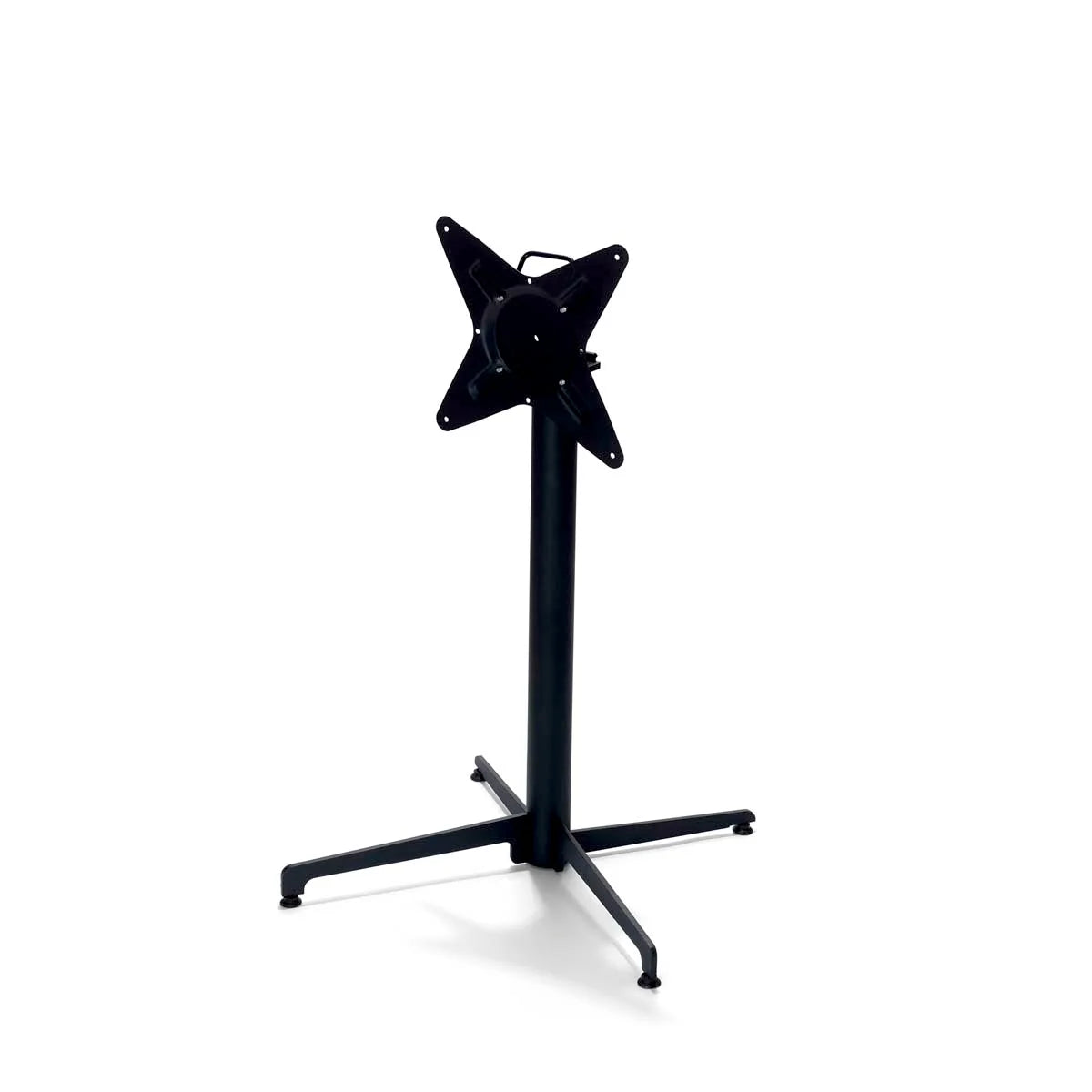 Table de terrasse Feros X Cross basse Noir 740 mm, 11001, plateau de table HPL 700 x 700 mm