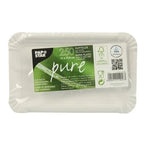 Papstar 250 assiettes, carton pur rectangulaire 11 cm x 17,5 cm blanc