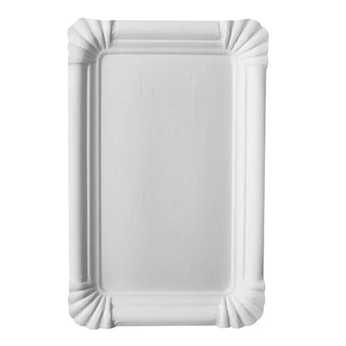 Papstar 250 assiettes, carton pure rectangulaire 13 cm x 20 cm blanc
