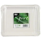 Papstar 250 assiettes, carton pure rectangulaire 16,5 cm x 20 cm blanc