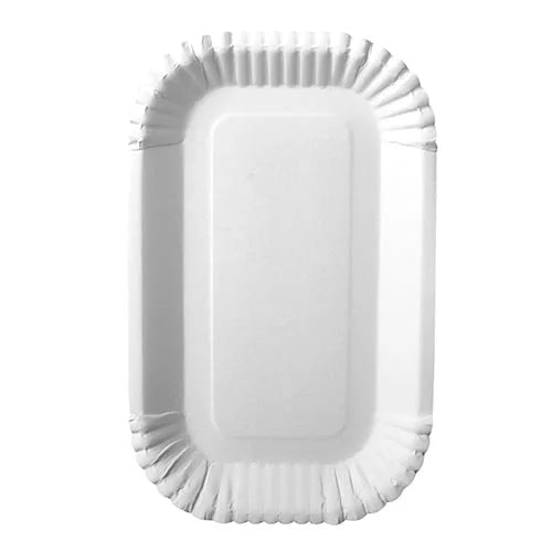 Papstar 100 barquettes, carton pure rectangulaire 15 cm x 23 cm x 2 cm blanc