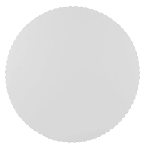 Papstar 100 supports à gâteaux, carton pur rond Ø 30 cm blanc avec bord festonné