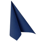 Papstar 50 serviettes ROYAL Collection pliage 1/4 40 cm x 40 cm bleu foncé