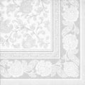 Papstar 50 serviettes ROYAL Collection pliage 1/4 40 cm x 40 cm blanc Ornaments