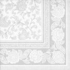 Papstar 50 serviettes ROYAL Collection pliage 1/4 40 cm x 40 cm blanc Ornaments
