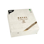 Papstar 50 serviettes ROYAL Collection pliage 1/4 40 cm x 40 cm blanc Ornaments