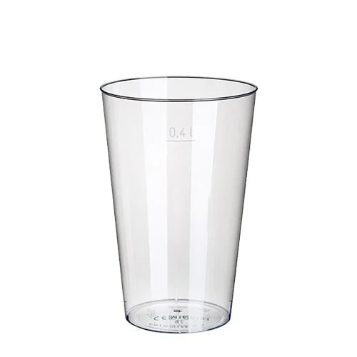 Papstar 50 gobelets, PS 0,4 l Ø 9 cm x H : 13 cm transparent cristal