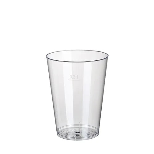 Papstar 50 gobelets, PS 0,2 l Ø 7,5 cm x H : 9,7 cm transparent cristal