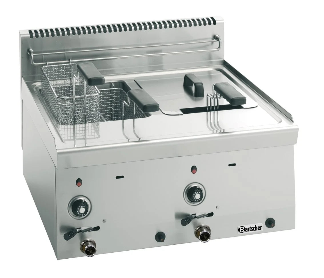 Bartscher friteuse à gaz 600 Imbiss 2 x 8L - appareil de table