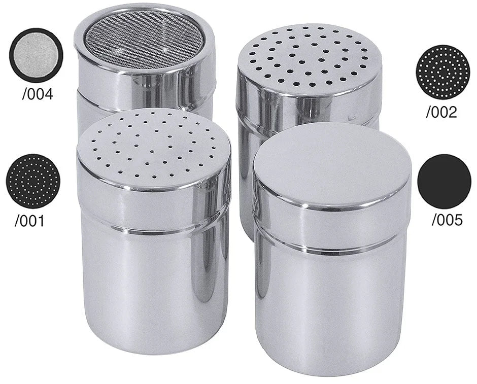 Boîte à épices à grille, en acier inoxydable 18/10, 0,15 Lt., diamètre 6 cm, hauteur 7,5 cm
