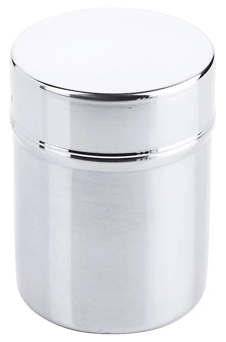 Boîte à épices, en acier inoxydable 18/10, 0,15 Lt., diamètre 6 cm, hauteur 7,5 cm