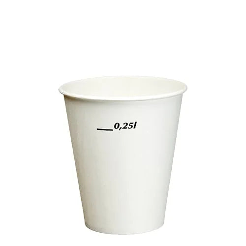 Papstar 100 gobelets pour boissons froides, carton 0,25 l Ø 8,97 cm x H : 10 cm blanc