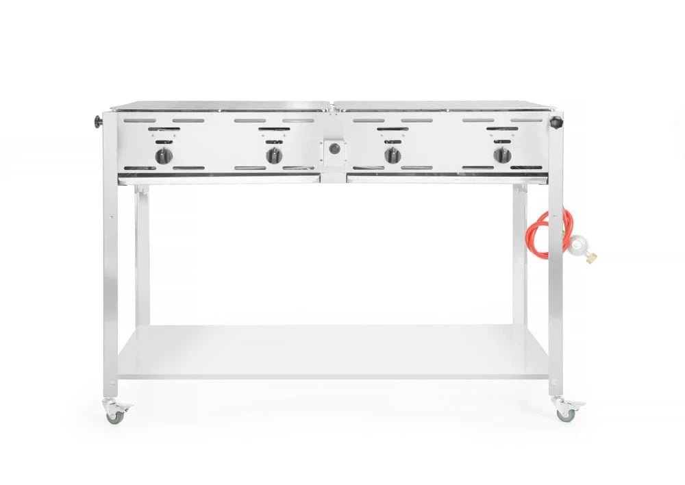 Hendi Barbecue à gaz Grill-Master Quattro, 4 brûleurs, sur roulettes
