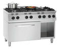 Cuisinière à gaz MFG7360, 6 feux, four électrique