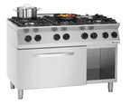 Cuisinière à gaz MFG7360, 6 feux, four électrique