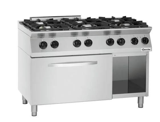 Cuisinière à gaz MFG7360, 6 feux, four électrique