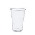 Papstar 70 gobelets à boissons froides, PLA pure 0,4 l Ø 9,5 cm x H : 13,2 cm transparent cristal avec bord mousse