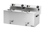 Friteuse électrique Bartscher PROFI 2 cuves de 10 Litres chacune avec robinet de vidange