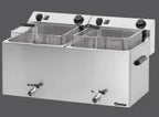 Friteuse électrique Bartscher PROFI 2 cuves de 10 Litres chacune avec robinet de vidange