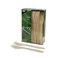 Papstar 100 fourchettes, bois « pure » 16,5 cm