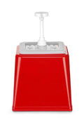 Distributeur de sauces à pompe Hendi, 2,5L, rouge, 230x210x(H)250mm