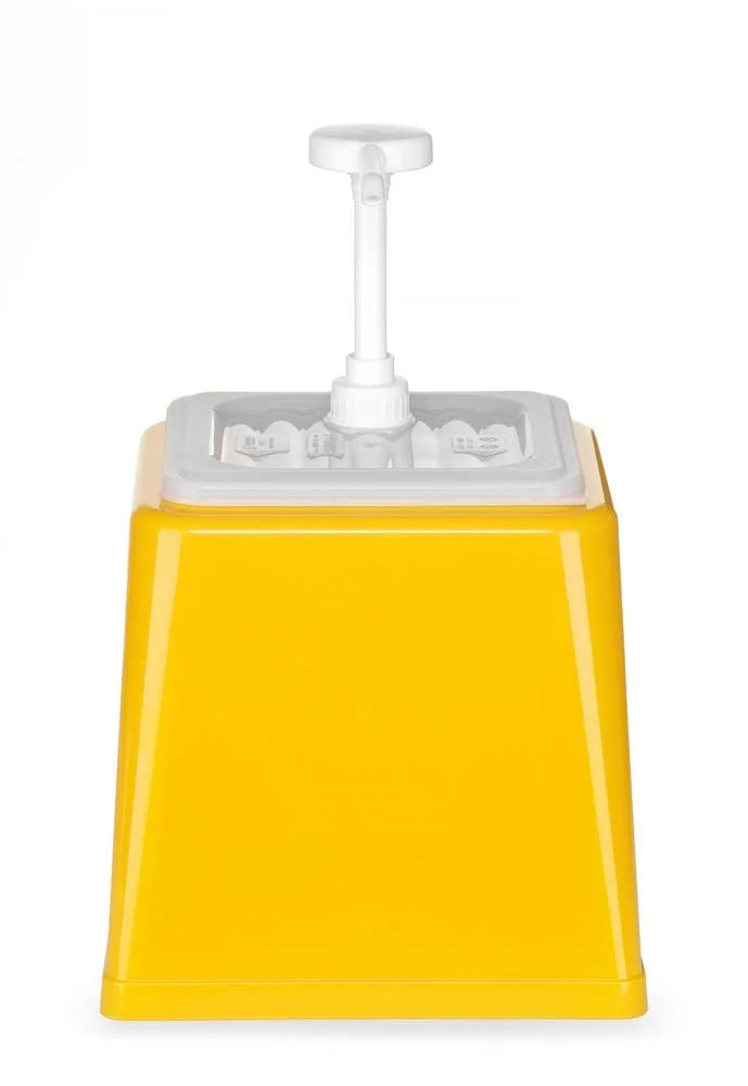 Distributeur de sauces à pompe Hendi, 2,5L, rouge, 230x210x(H)250mm