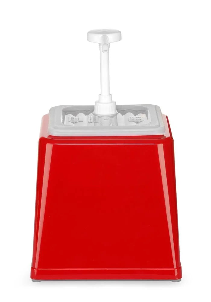 Distributeur de sauces à pompe Hendi, 2,5L, jaune, 230x210x(H)250mm
