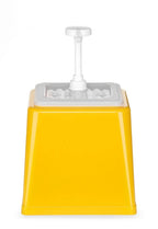 Distributeur de sauces à pompe Hendi, 2,5L, jaune, 230x210x(H)250mm