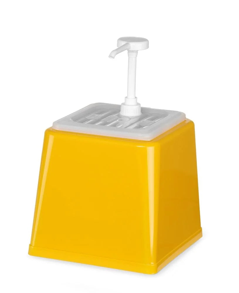 Distributeur de sauces à pompe Hendi, 2,5L, blanc, 230x210x(H)250mm
