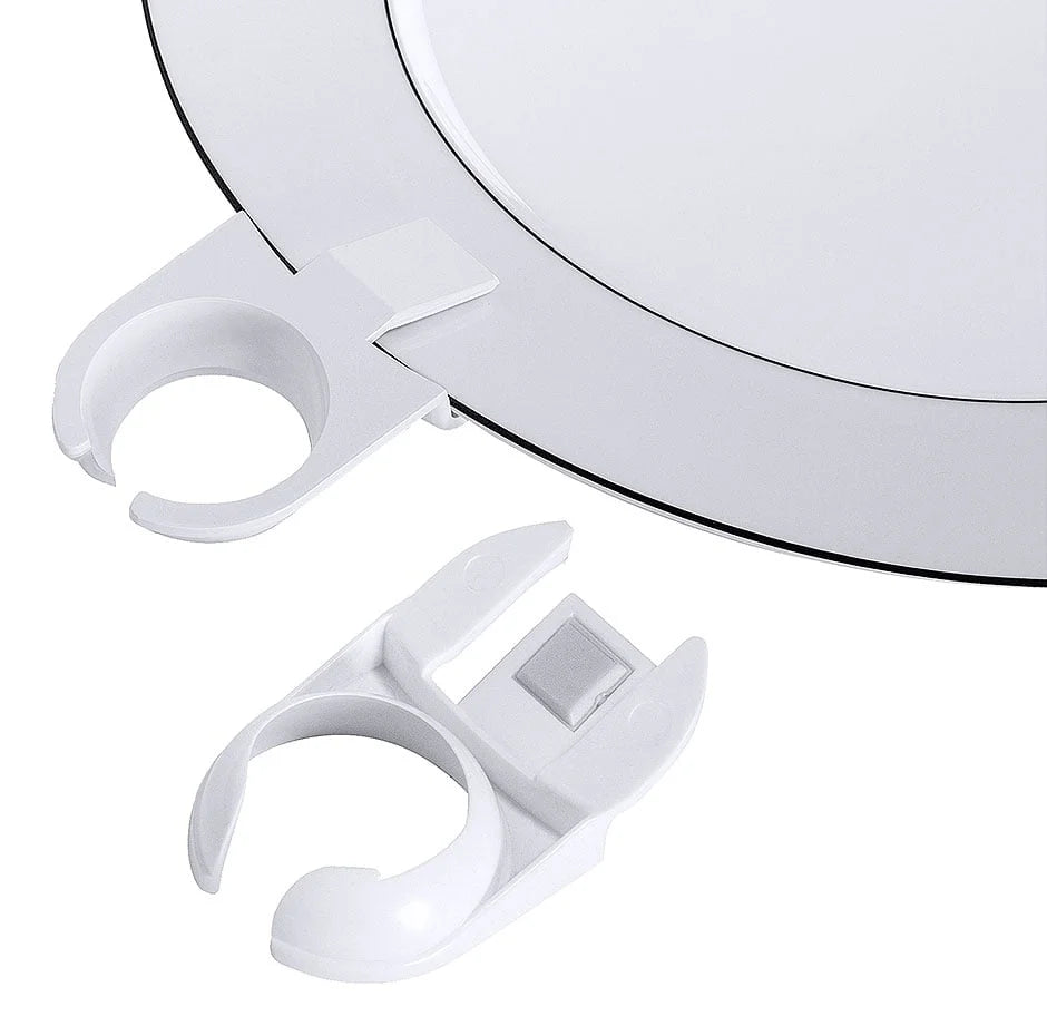 Clip d’assiette / porte-verre, diamètre intérieur : 3 cm, longueur 8 cm