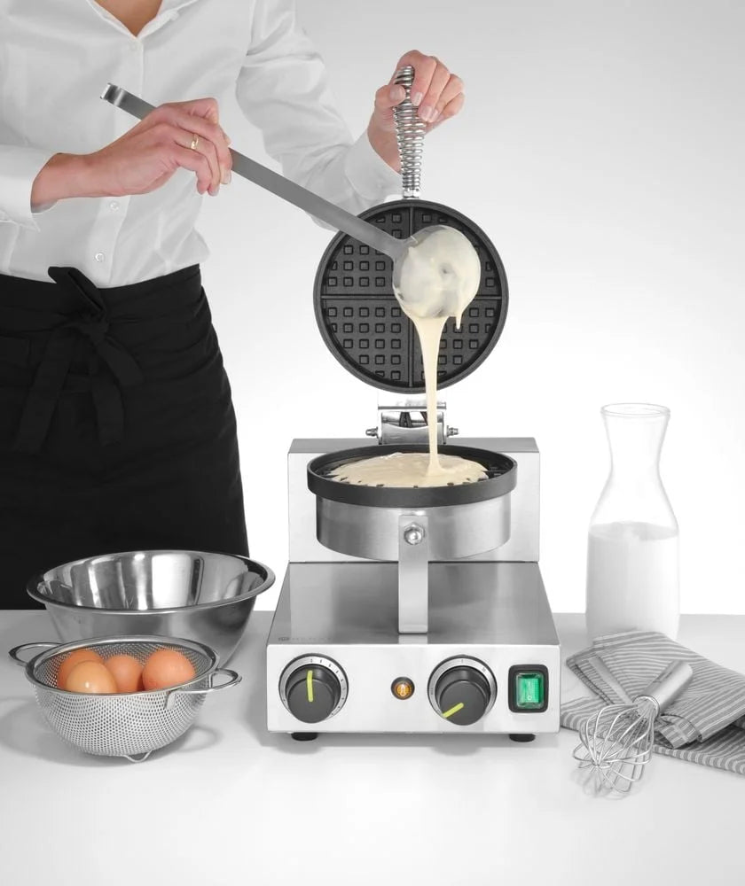 Gaufrier Hendi rond, 230V/1000W, 250x491x(H)285mm