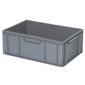 Bac gerbable Euro 600x400 mm, 2 barrettes de préhension, gris - 220 mm