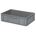 Bac gerbable Euro 600x400 mm, 2 barrettes de préhension, gris - 170 mm