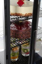 Vitrine de comptoir noire 78 l anti-buée hauteur 966 mm