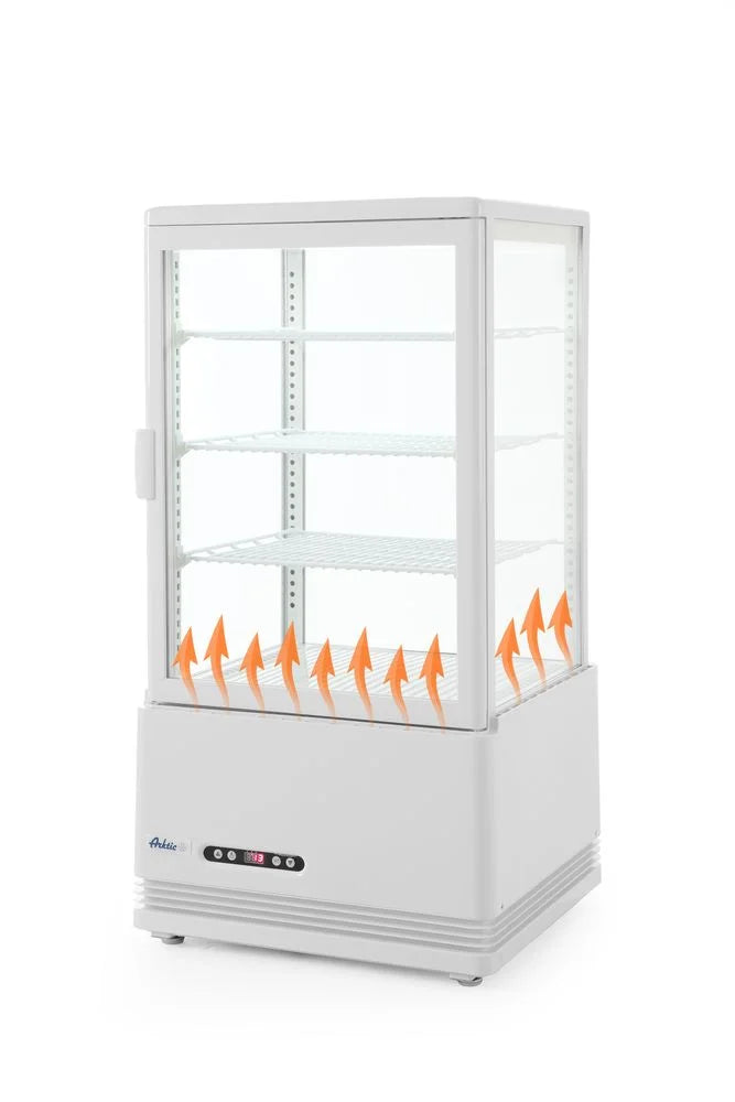 Vitrine de comptoir noire 78 l anti-buée hauteur 966 mm
