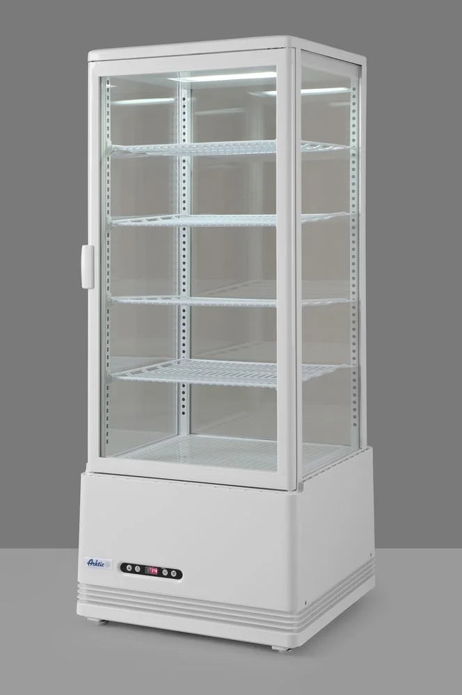 Vitrine de comptoir blanche 98 l anti-buée hauteur 1116 mm