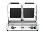 Grill à contact / grill à panini double 2x rainuré