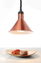Lampe chauffante réglable en hauteur, conique - Argent