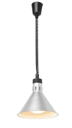 Lampe chauffante réglable en hauteur, conique - Argent