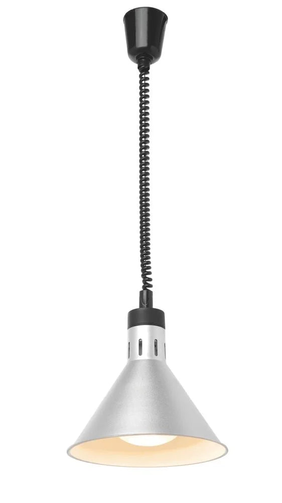 Lampe chauffante réglable en hauteur, conique - Argent