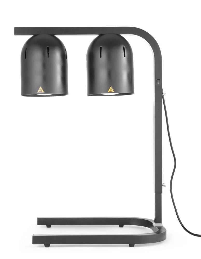 Pont chauffant avec 2 lampes infrarouges - Noir