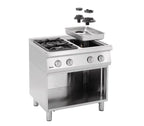 Bartscher Cuisinière à gaz Série 700 Classic avec soubassement ouvert, 4 feux - sur pied
