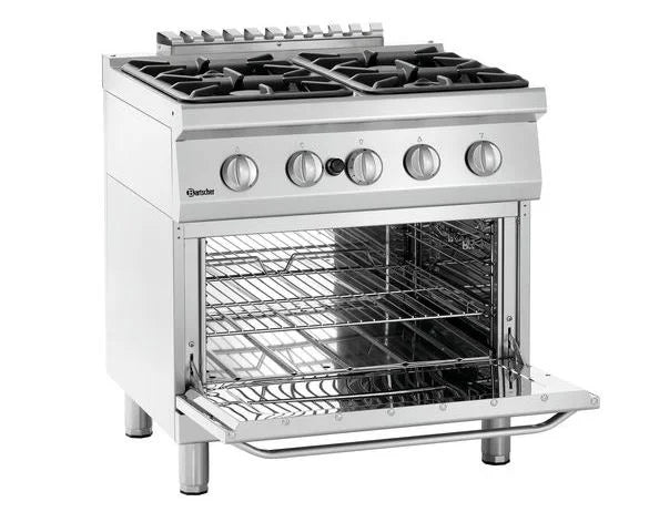 Bartscher Cuisinière à gaz Série 700 Classic, 4 feux - sur pied