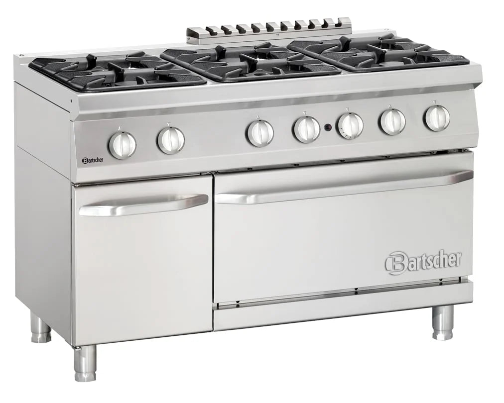 Bartscher Cuisinière à gaz Série 700 Classic, 6 feux - sur pied
