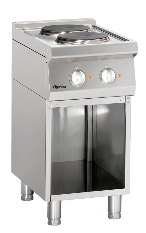Cuisinière électrique Bartscher 700 avec soubassement ouvert 400x700