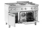 Cuisinière électrique Bartscher 700 ronde avec four électrique et soubassement
