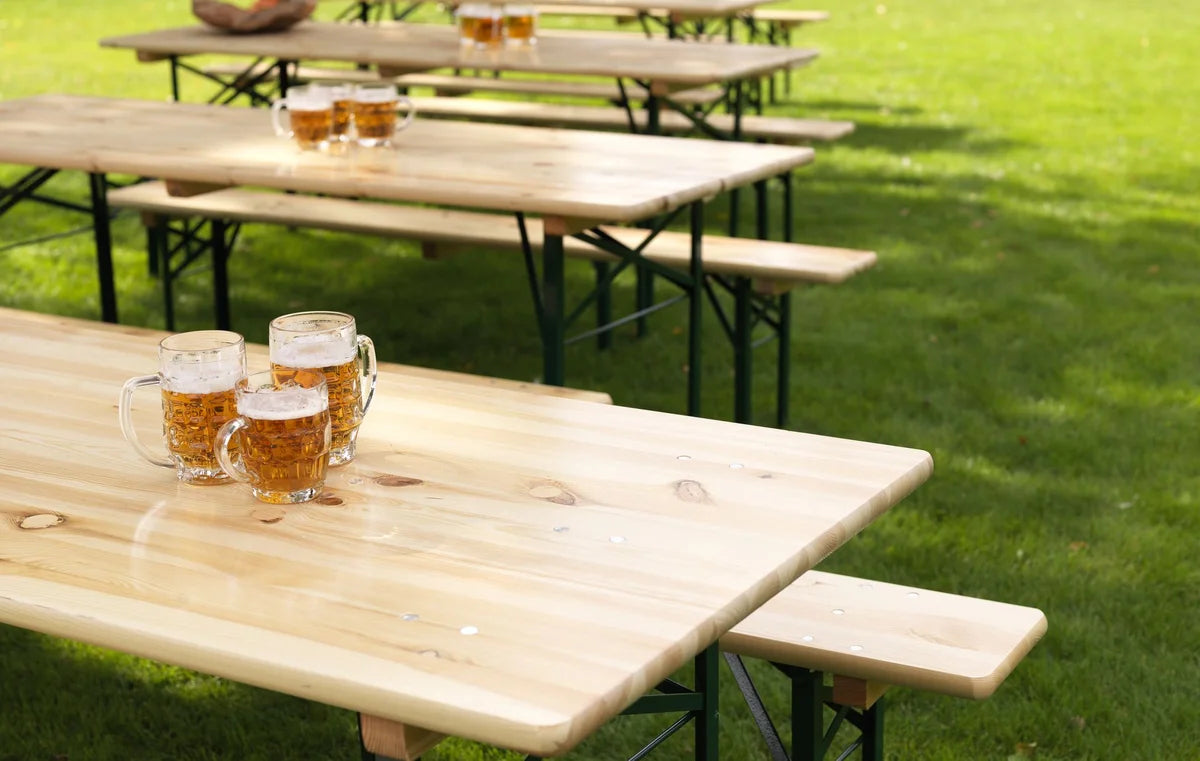 Table à bière Feros, pliable - (LxPxH) 2200x700x780 mm