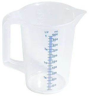 Verre doseur en polypropylène, diamètre supérieur 11,5 cm