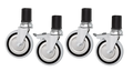 Bartscher Roulettes pivotantes 4x pour tables de travail